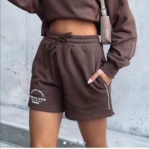 WHITE FOX brown lounge shorts in size XS